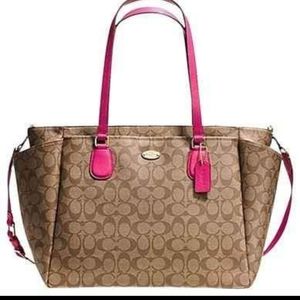 Coach Pink Diaper Bag
